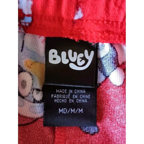 Bluey Pajama Pants Size Medium Red Adult Bingo Dog Disney Christmas Unisex - Picture 3 of 5